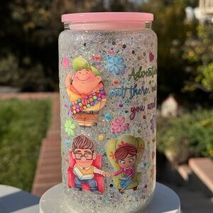 Carl and Ellie Up Adventure is out there snow globe tumbler 16oz